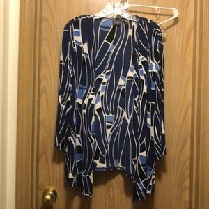 Chico’s Geometric print travelers cardigan